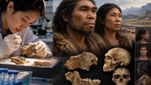 AI image: A Protein Clue Gives Denisovans a Face—But Not a Simple One