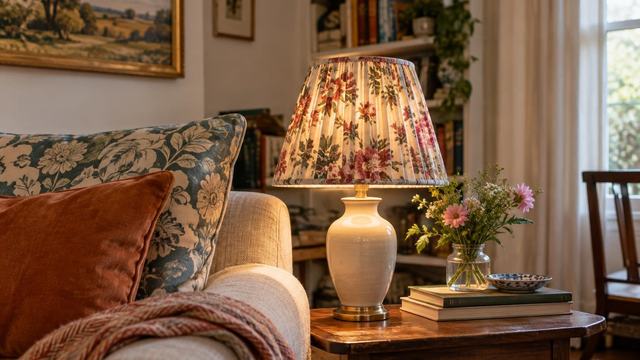 AI image: The Floral Lampshade Is Back—and It Makes a Room Feel Lived In