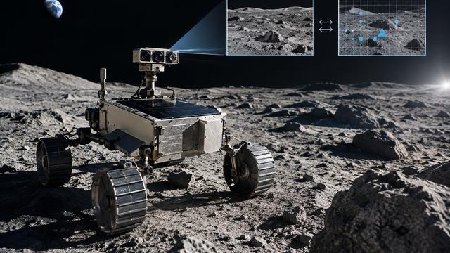 AI image: The Moon’s First AI Rover Must Find Its Way Without GPS