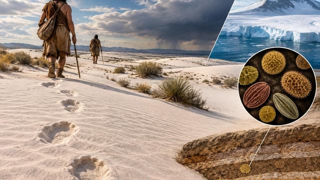 AI image: At White Sands, a Human Footprint Meets a Climate Mystery
