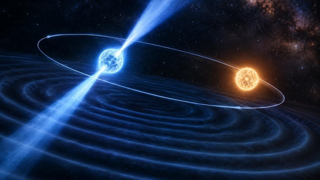 AI image: A Cosmic Clock Puts Einstein’s Gravity to the Test
