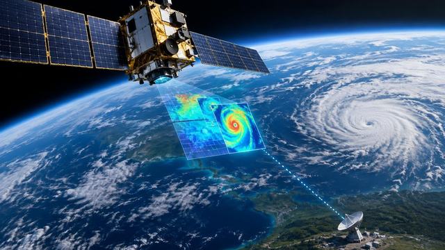 AI image: NOAA Plans to Test Weather Data Processing in Orbit